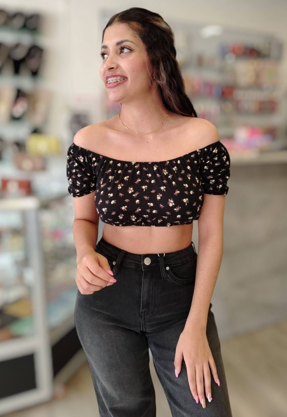 Crop top negro